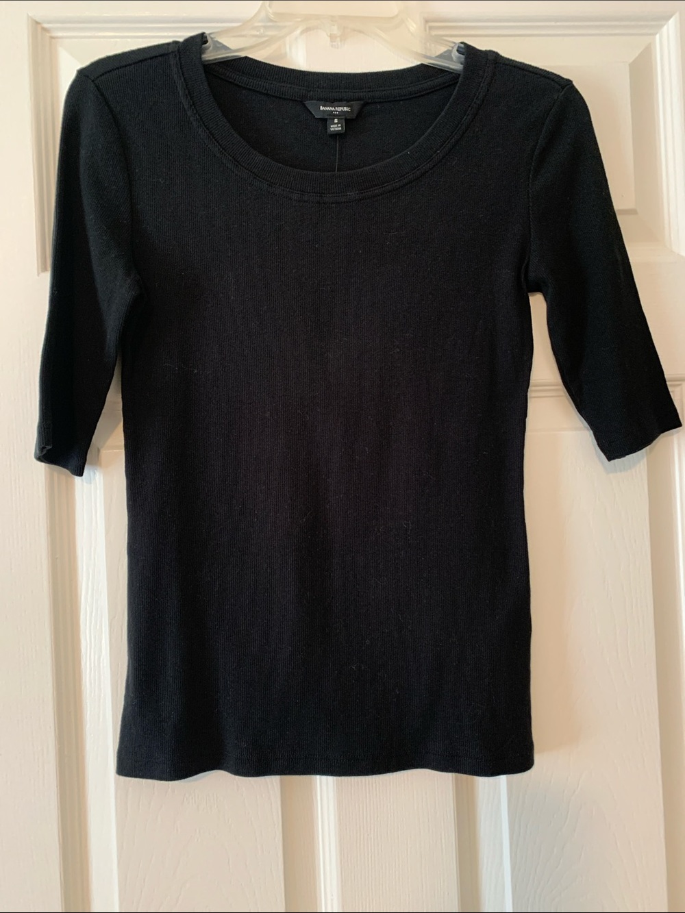 Banana Republic Black Scoop Neck Knit Top